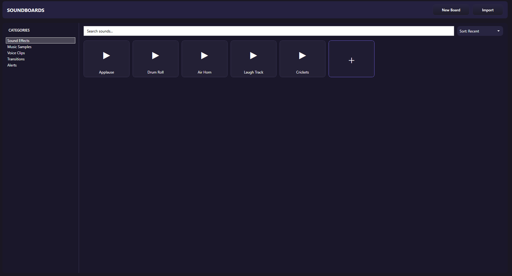VoxyStudio Soundboard Interface